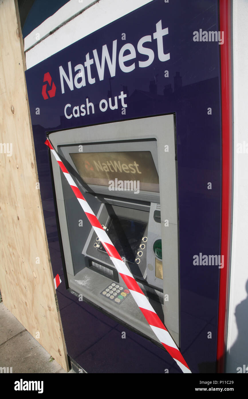 Smashed up cash machine hires stock photography and images Alamy
