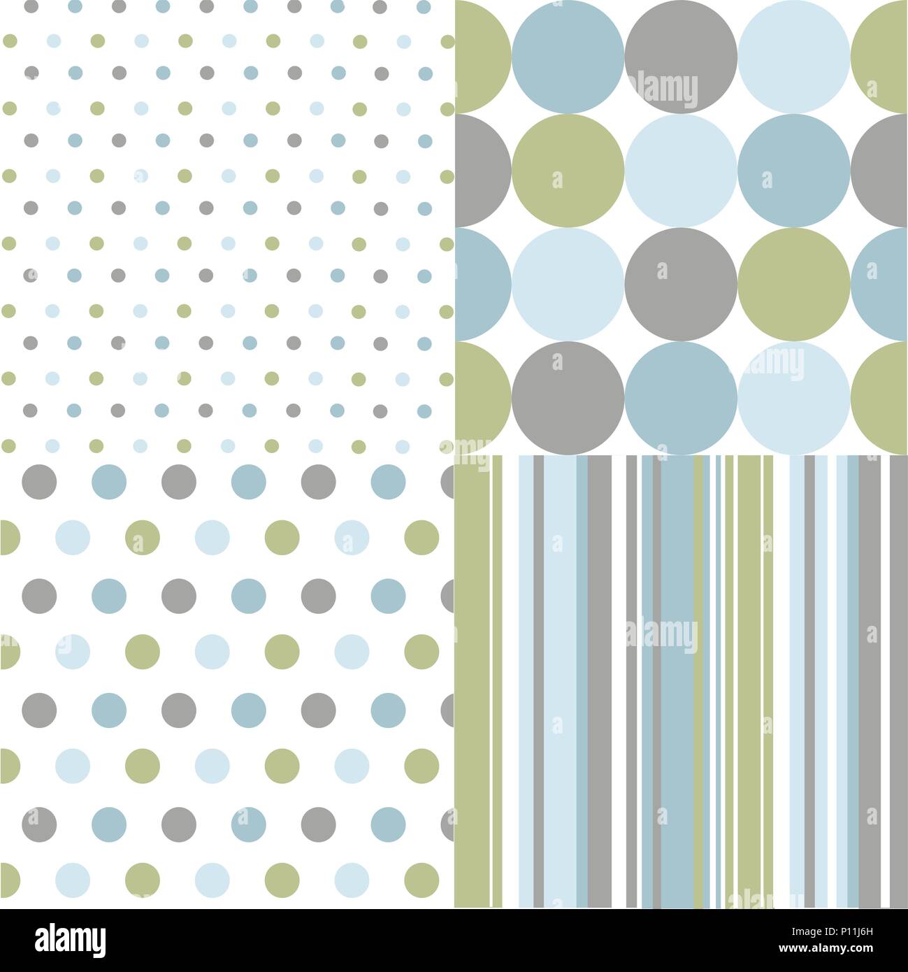 seamless patterns, polka dots Stock Vector