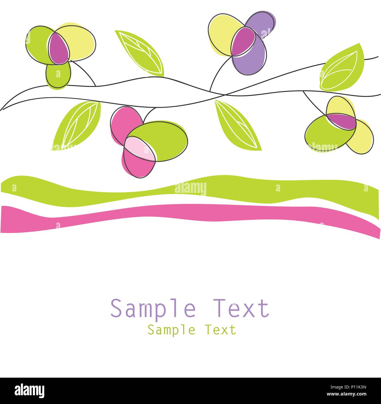 Floral greeting card Stock Vector Image & Art - Alamy