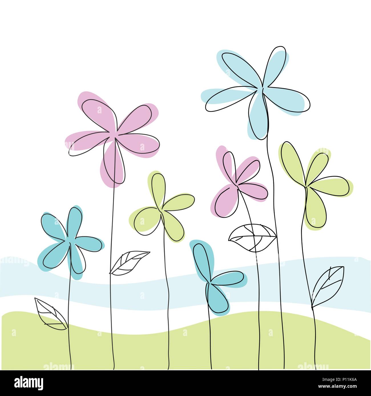 Floral greeting card Stock Vector Image & Art - Alamy