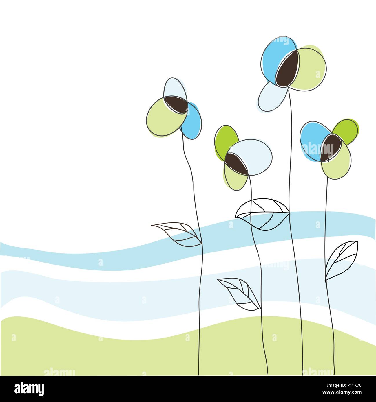Floral greeting card Stock Vector Image & Art - Alamy