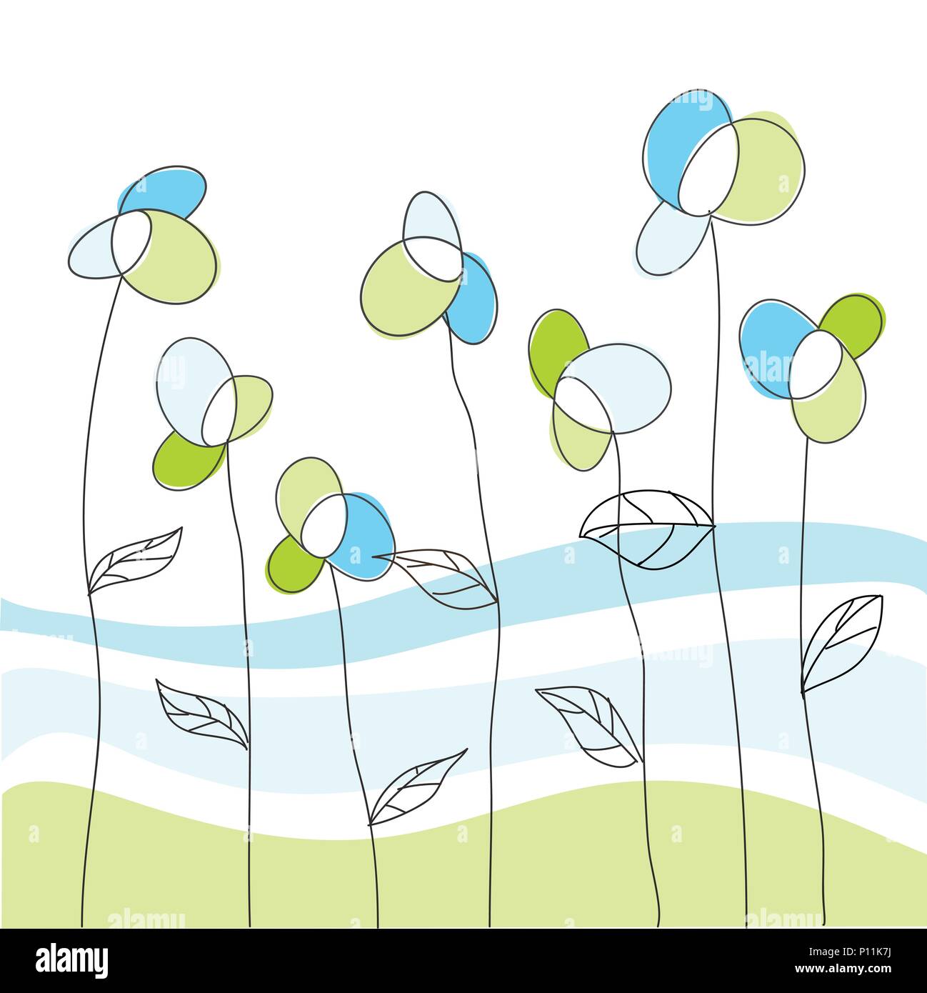 Floral greeting card Stock Vector Image & Art - Alamy