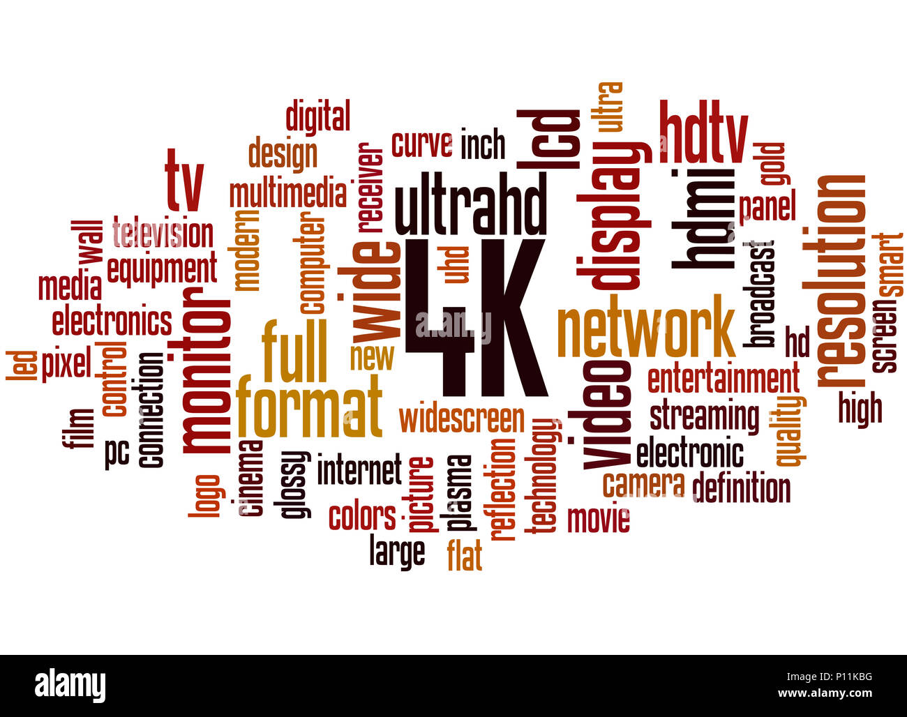4K, word cloud concept on white background Stock Photo - Alamy