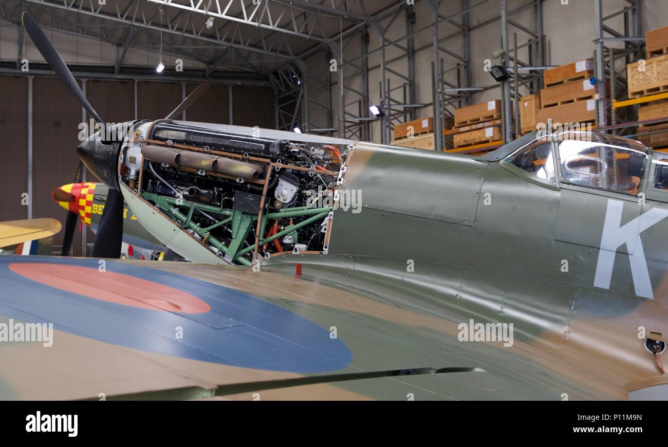 Supermarine Spitfire Ia 'X4650 / KL-A' undergoing maintenance at the ...