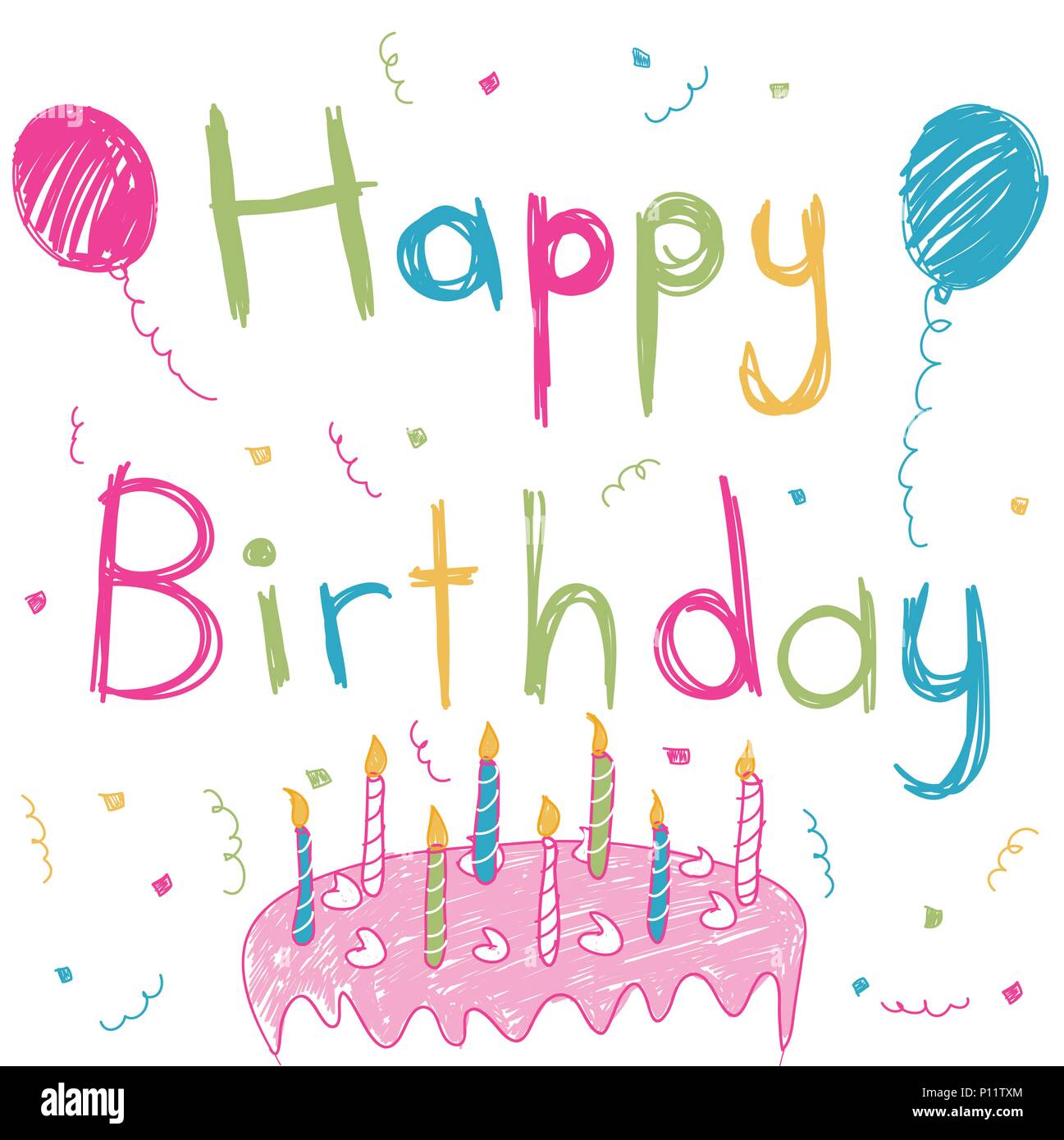 Happy Birthday card Stock Vector Image & Art Alamy