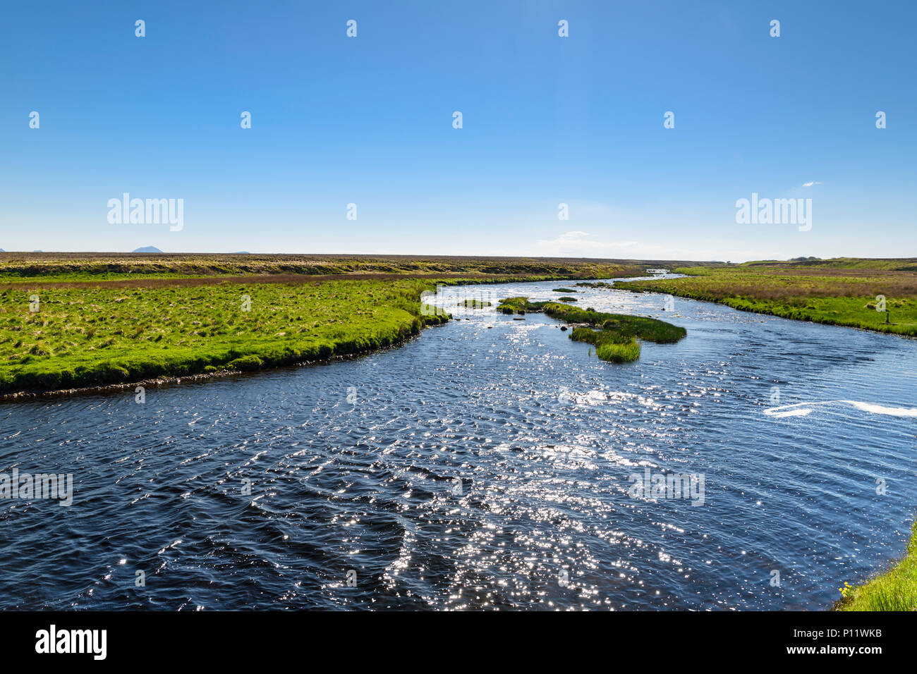 A summers day at the River Thurso near Altnabreac, Halkirk, in Caithness, Scotland. 24 May 2018 Stock Photo