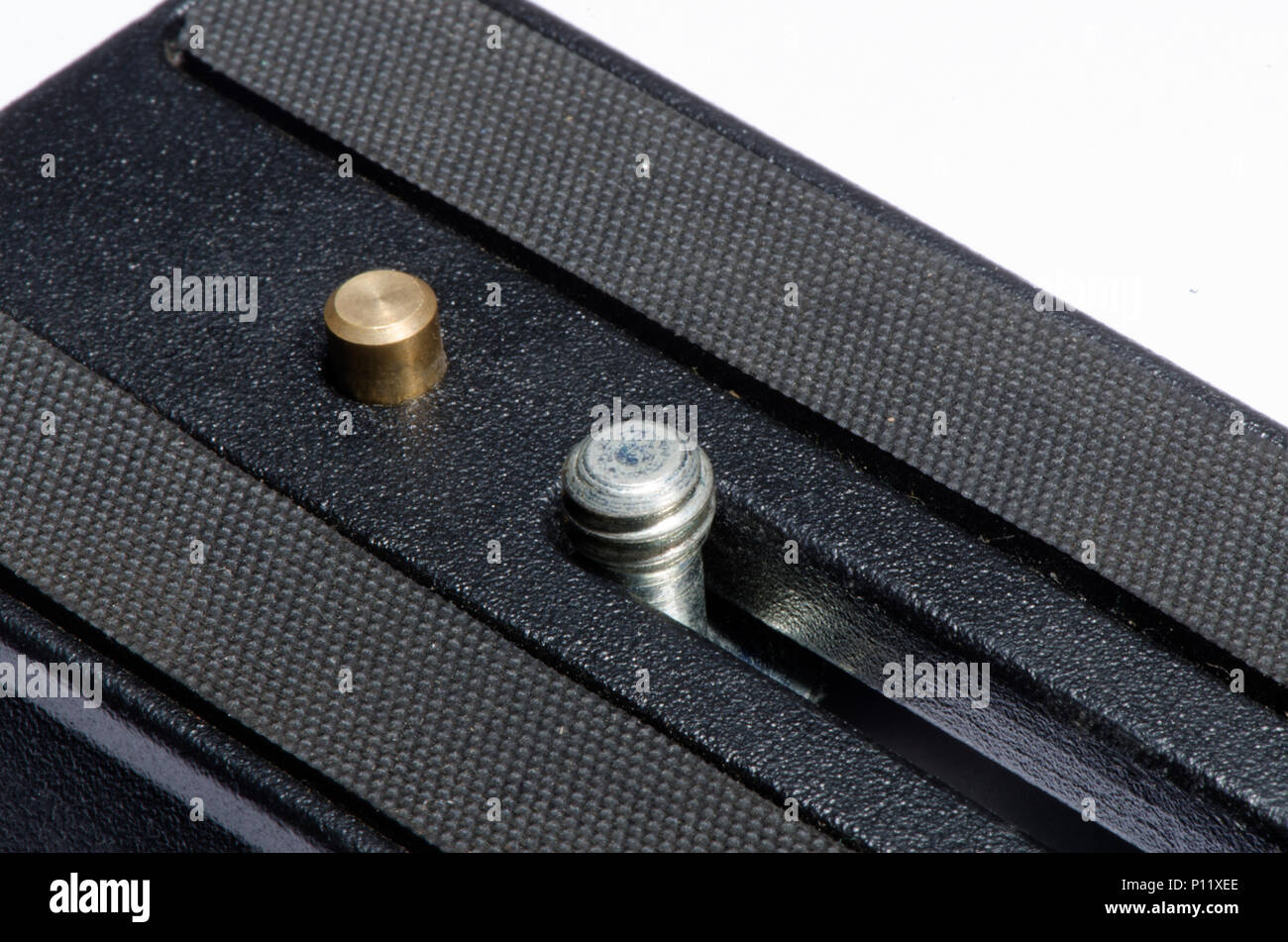 Tripod plate isolated on white Stock Photo Alamy