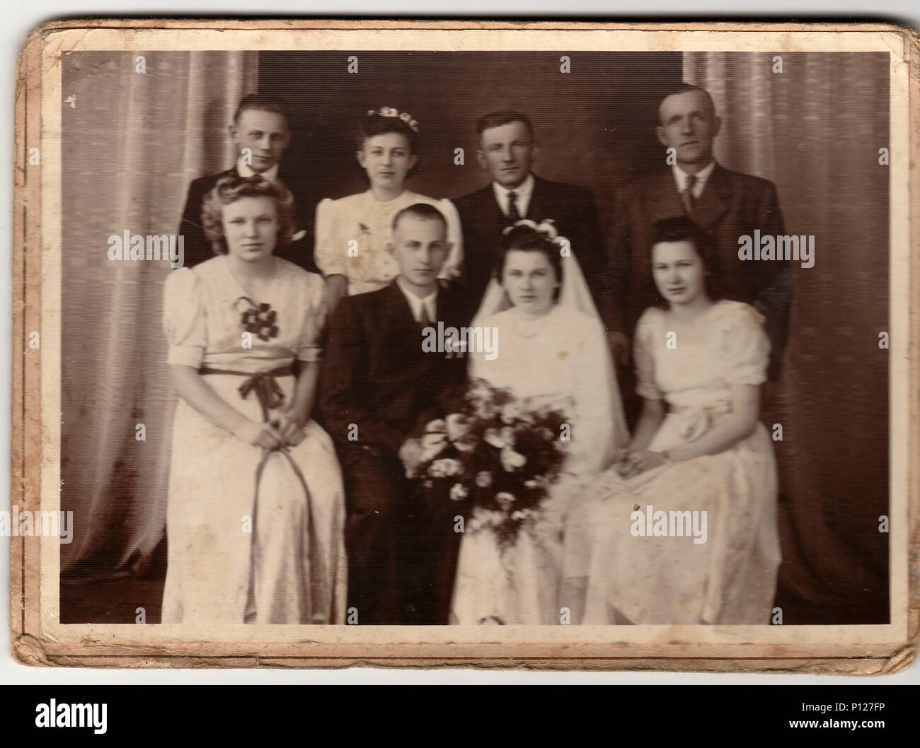 THE CZECHOSLOVAK REPUBLIC CIRCA 1940s An antique Black & White photo