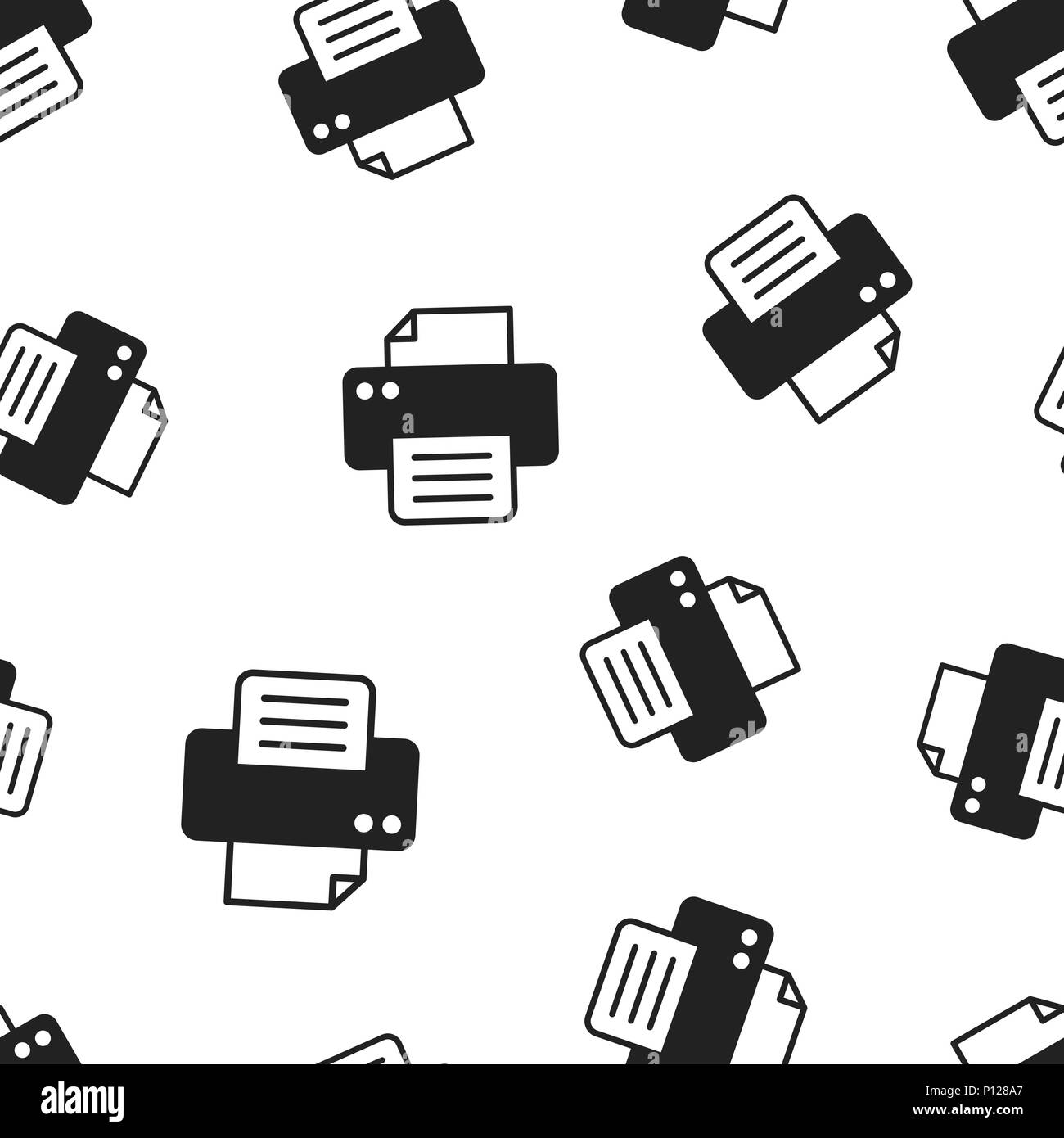 Printer icon seamless pattern background. Business concept vector ...