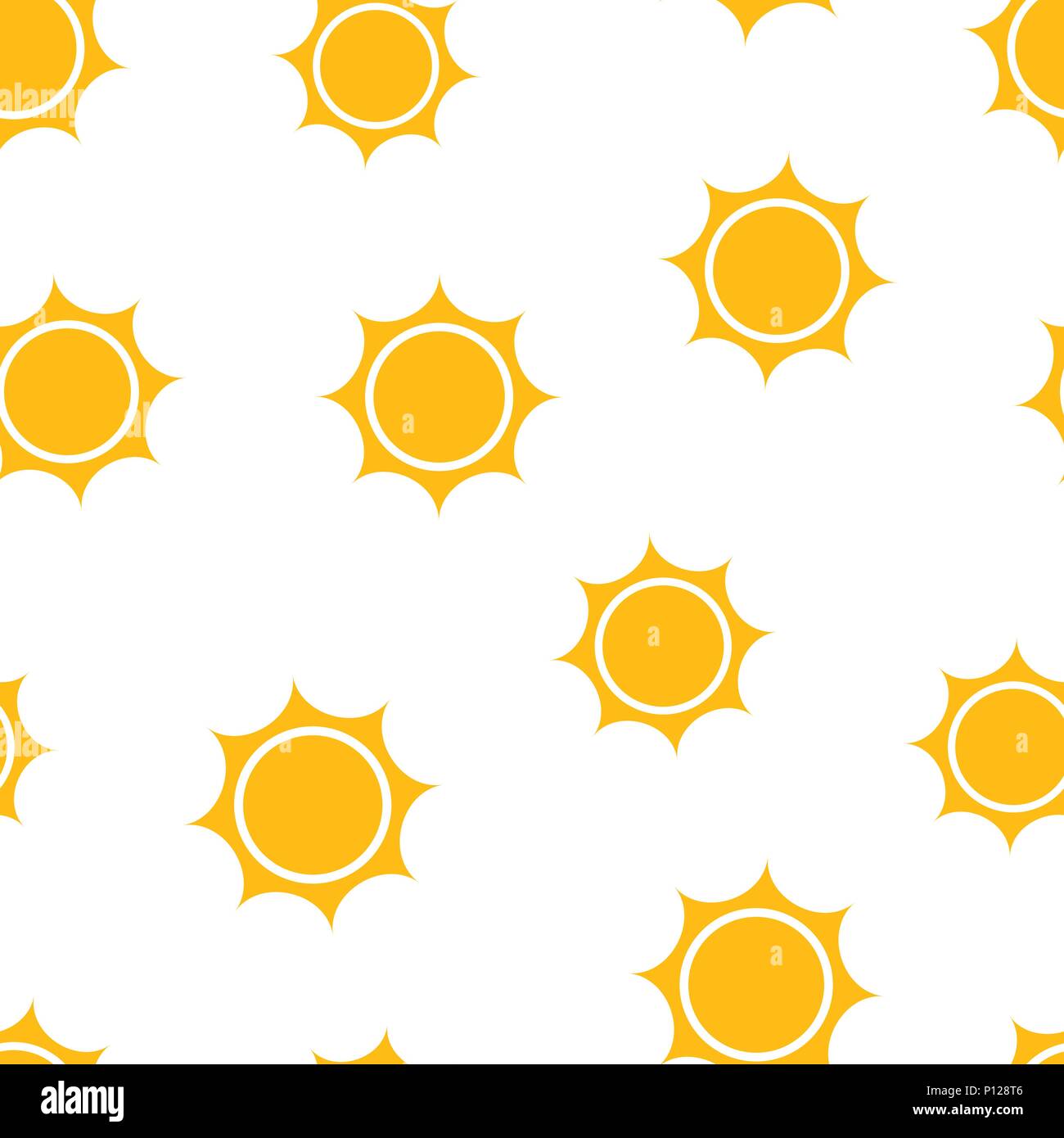 Sun icon seamless pattern background. Business concept vector ...