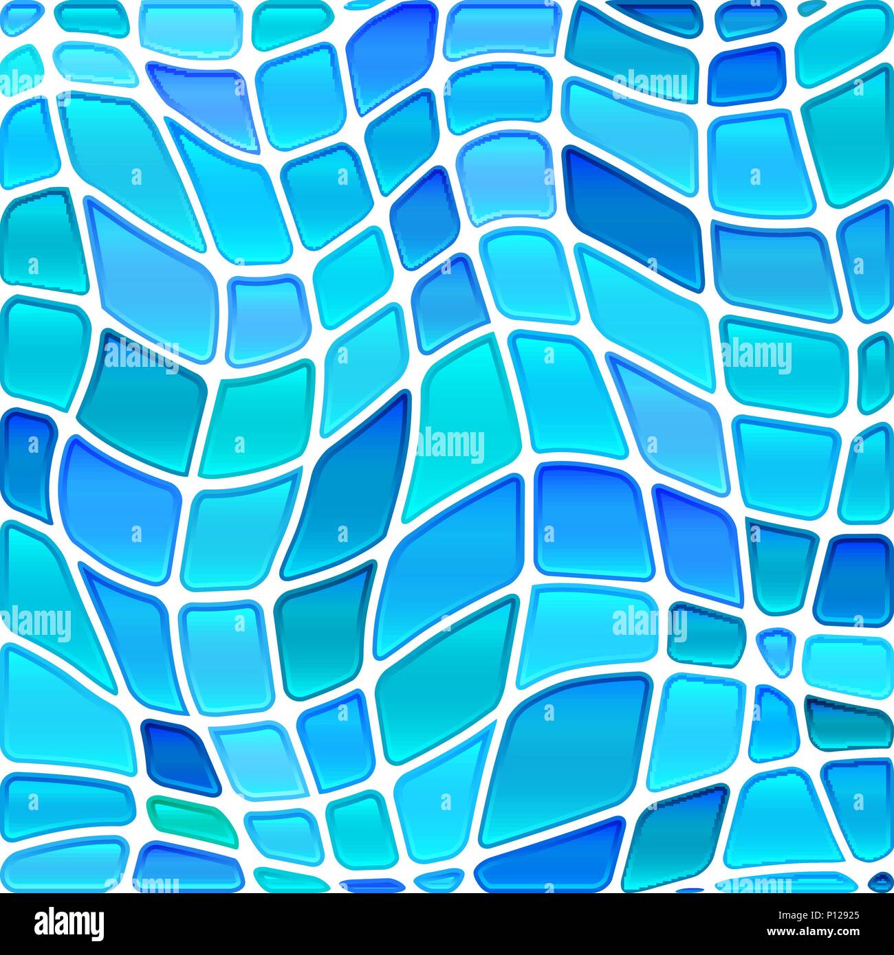 abstract vector stained-glass mosaic background - light blue Stock Vector