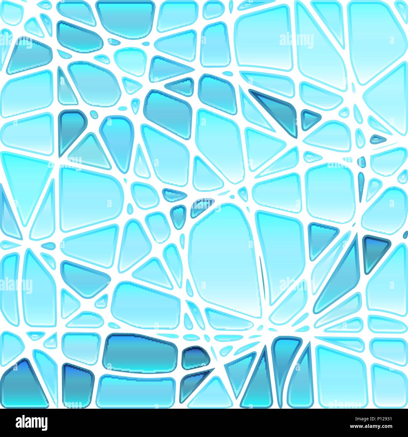 abstract vector stained-glass mosaic background - light blue Stock ...