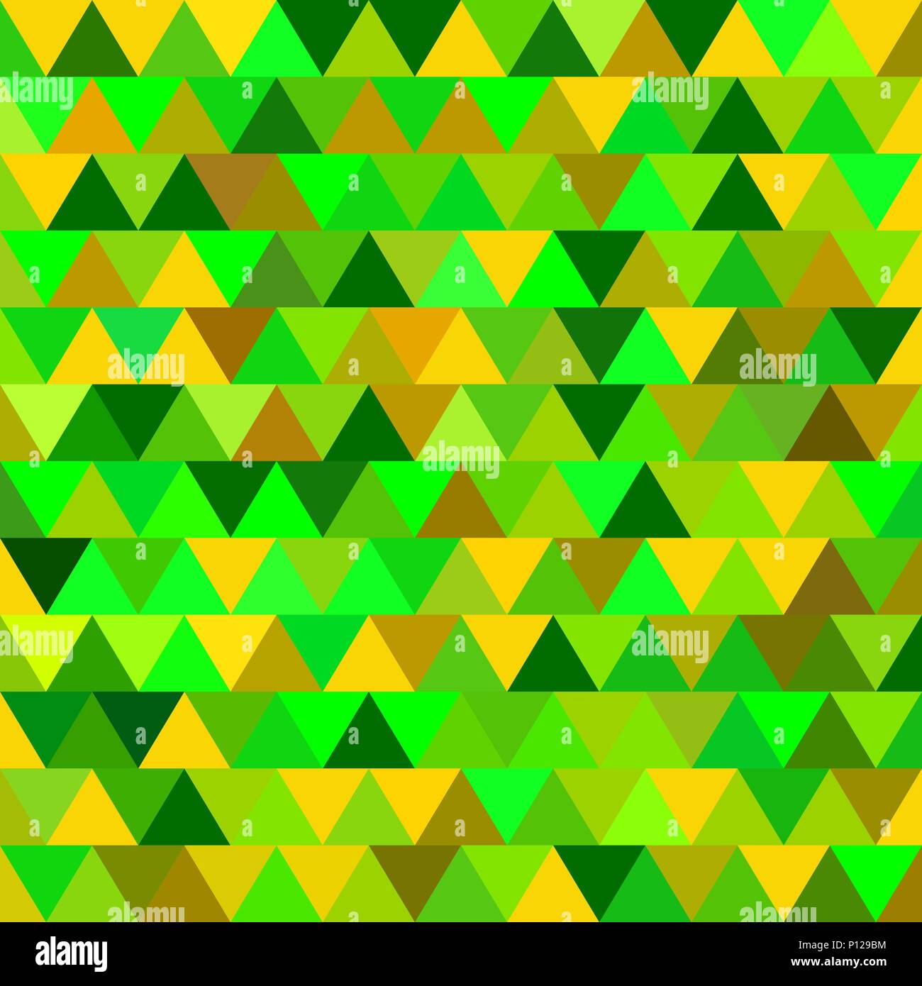 abstract vector geometric triangle background - green and yellow Stock Vector