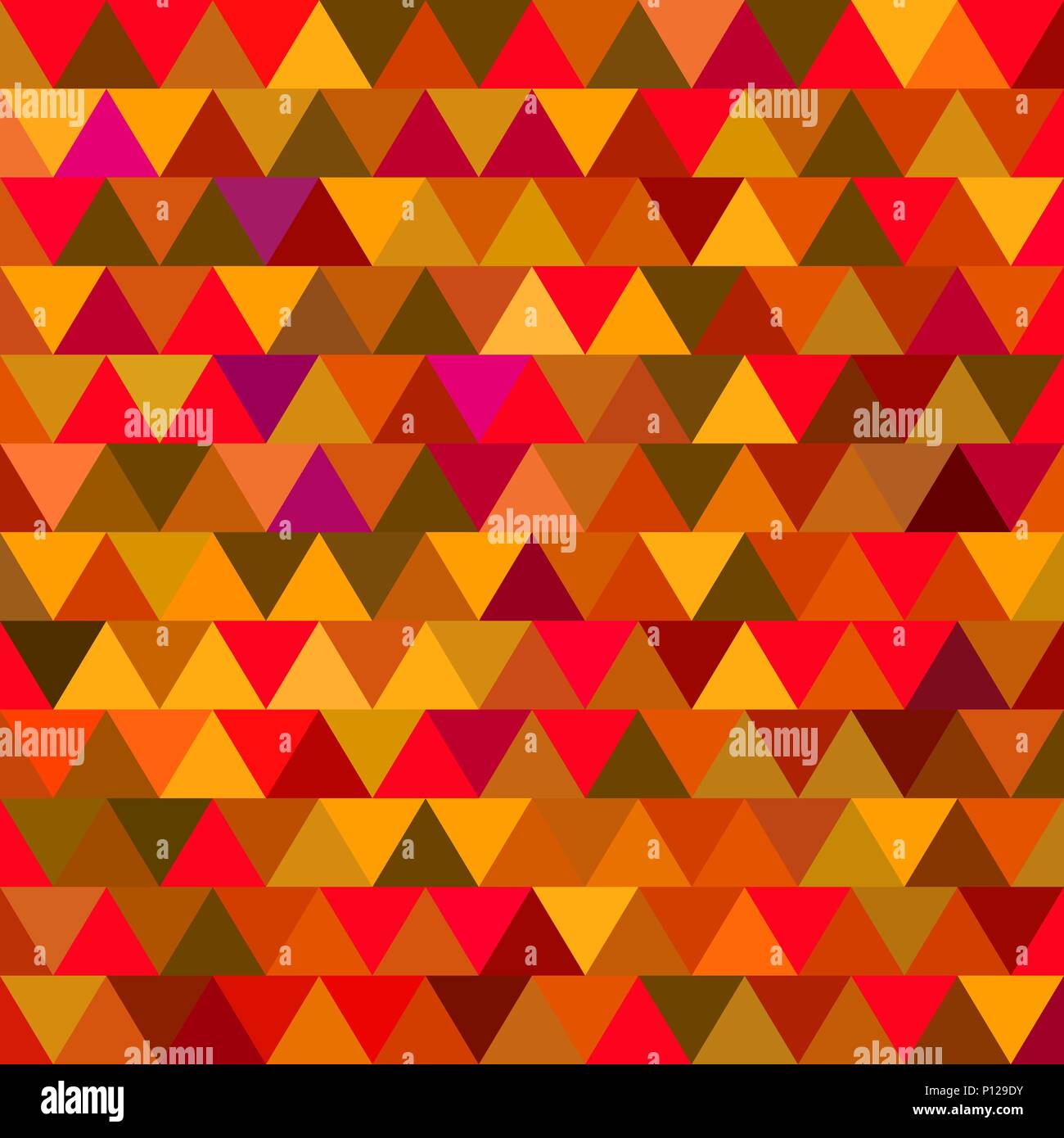 abstract vector geometric triangle background - red and orange Stock Vector