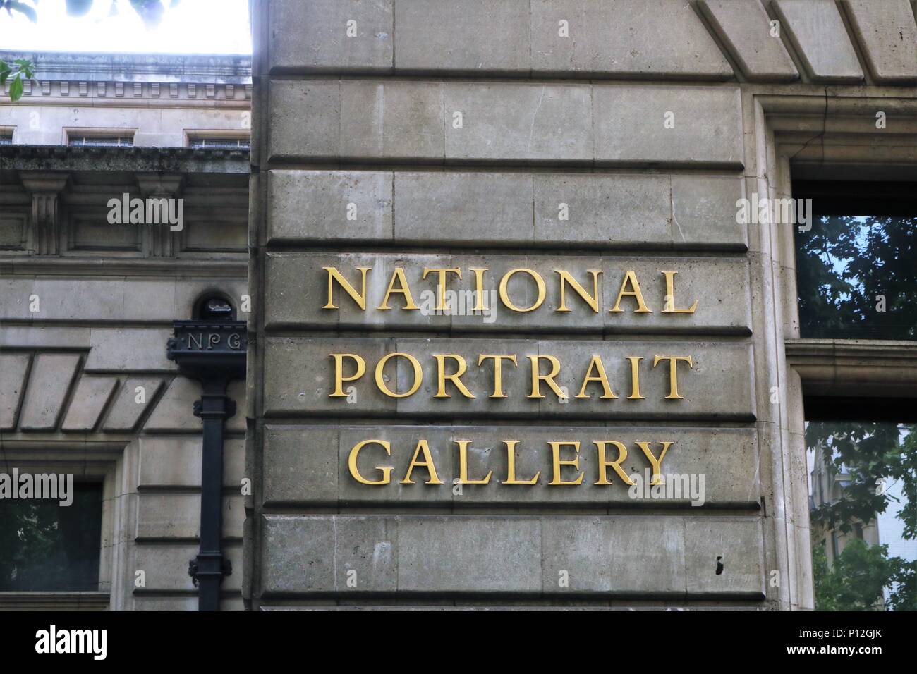 National Portrait Gallery, Trafalgar Square London, UK Stock Photo