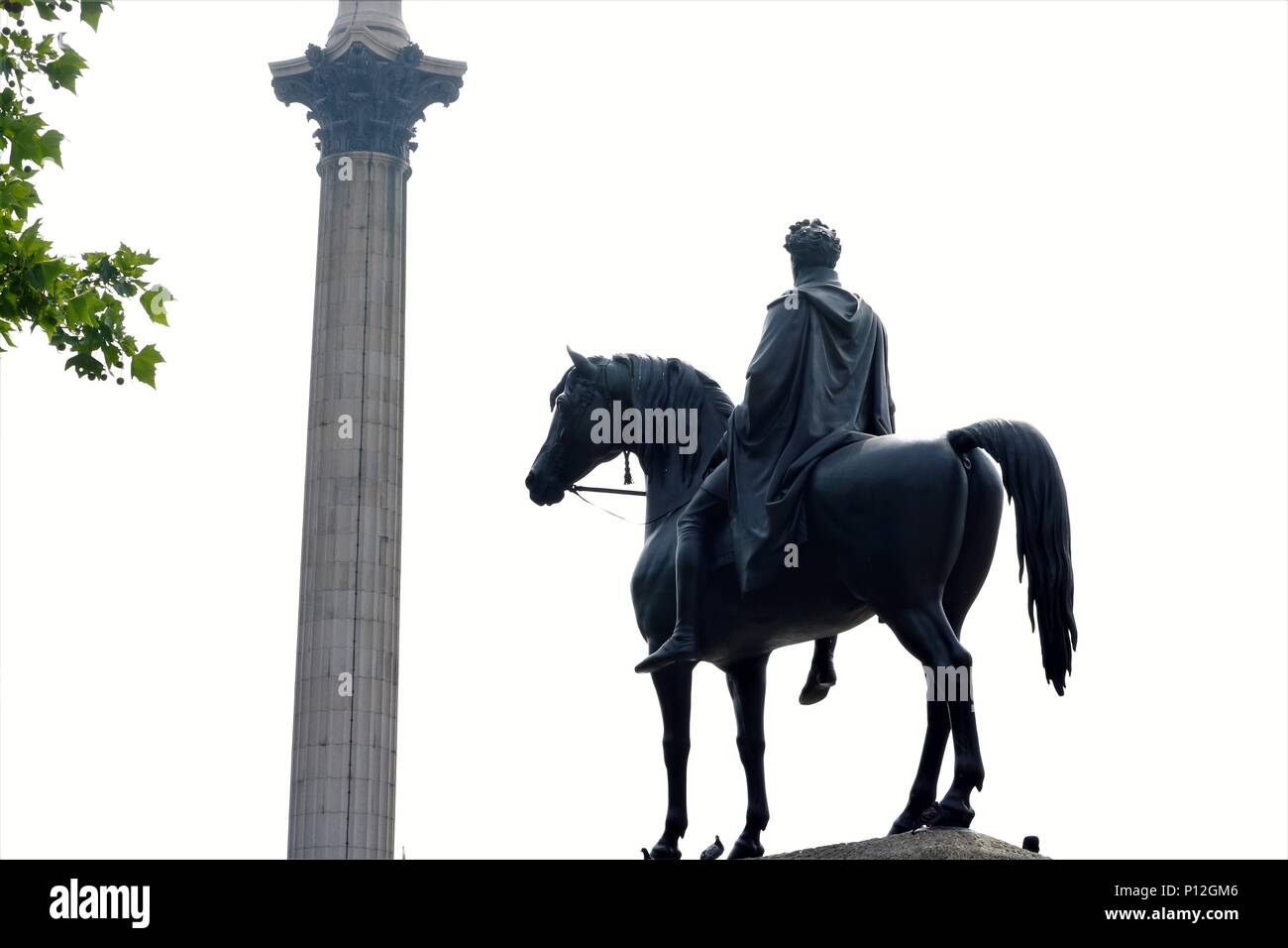 Equestrian statue of George IV, Trafalgar Square, London, UK Stock Photo