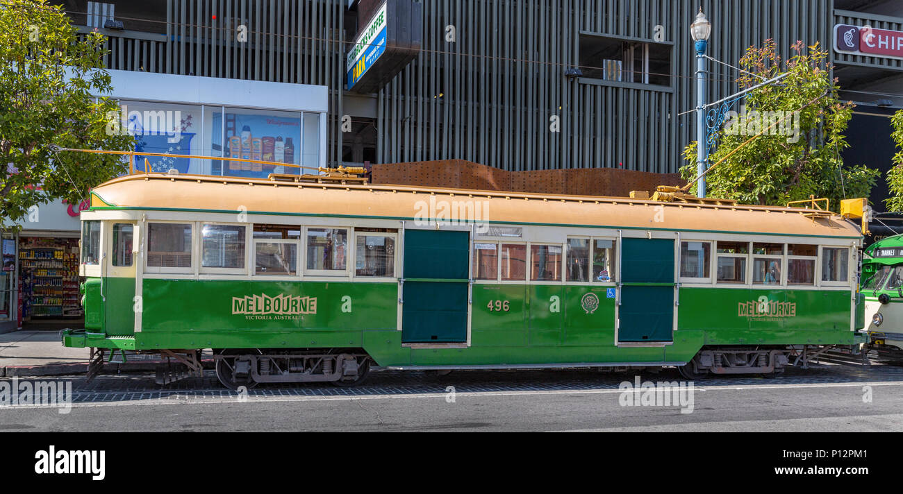 Melbourne tram, San Francisco, USA Stock Photo