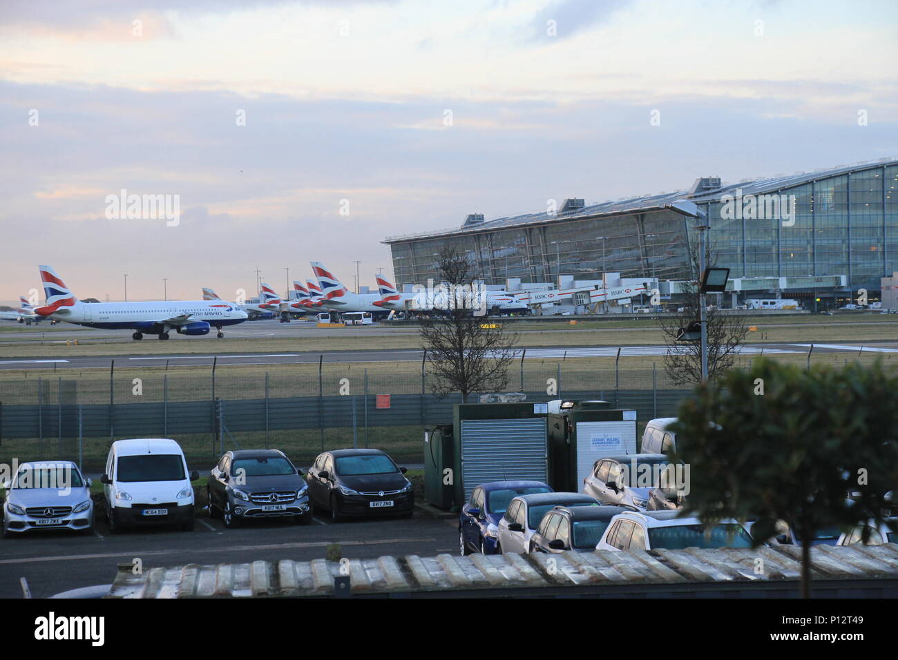 Heathrow Airport BA flights Stock Photo Alamy
