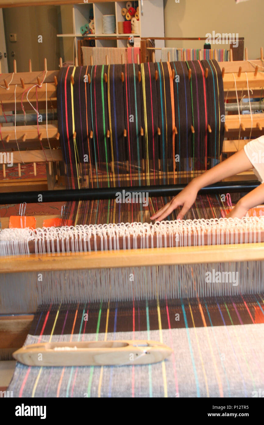Traditional weaving machine. Loom Stock Photo Alamy