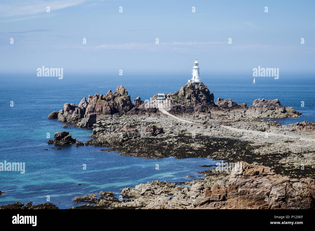 Beautiful La Corbière Lighthouse in St. Brelade - Jersey, Channel Islands  Stock Photo - Alamy