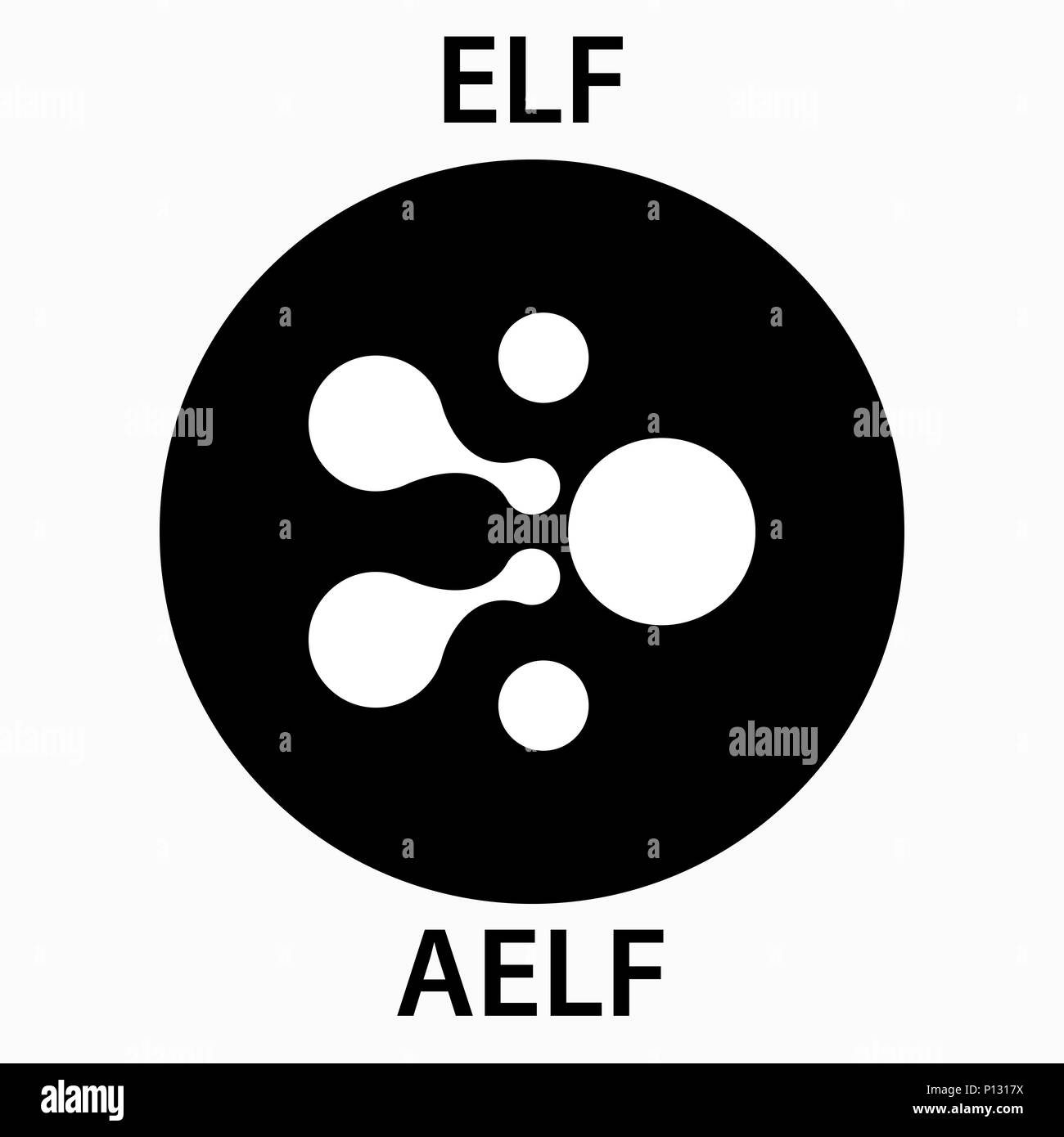 AELF Coin cryptocurrency blockchain icon. Virtual electronic, internet  money or cryptocoin symbol, logo Stock Vector Image & Art - Alamy