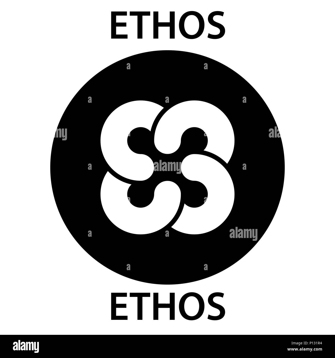 Ethos Coin cryptocurrency blockchain icon. Virtual electronic, internet  money or cryptocoin symbol, logo Stock Vector Image & Art - Alamy