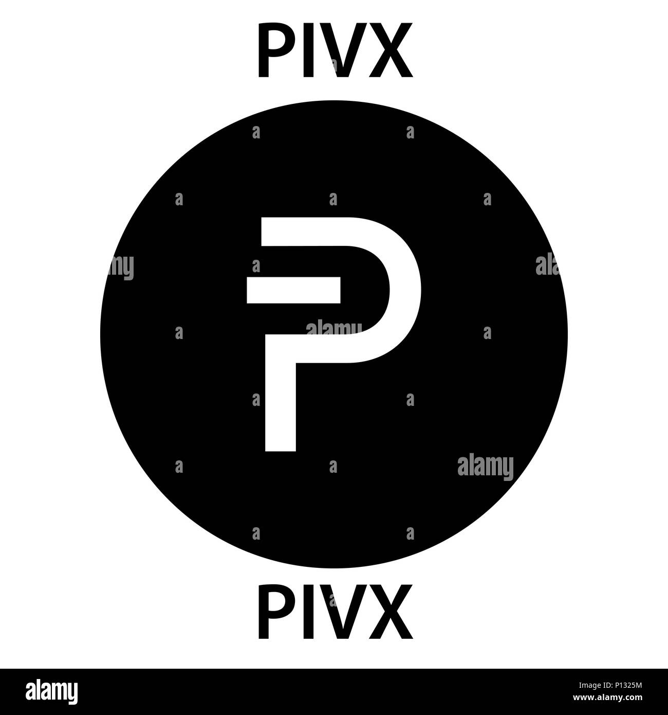 Pivx Coin Cryptocurrency Blockchain Icon Virtual Electronic Internet Money Or Cryptocoin 2917