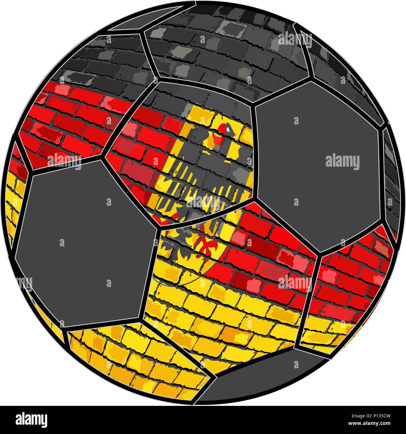 Germany flag with soccer ball background Illustration, Soccer