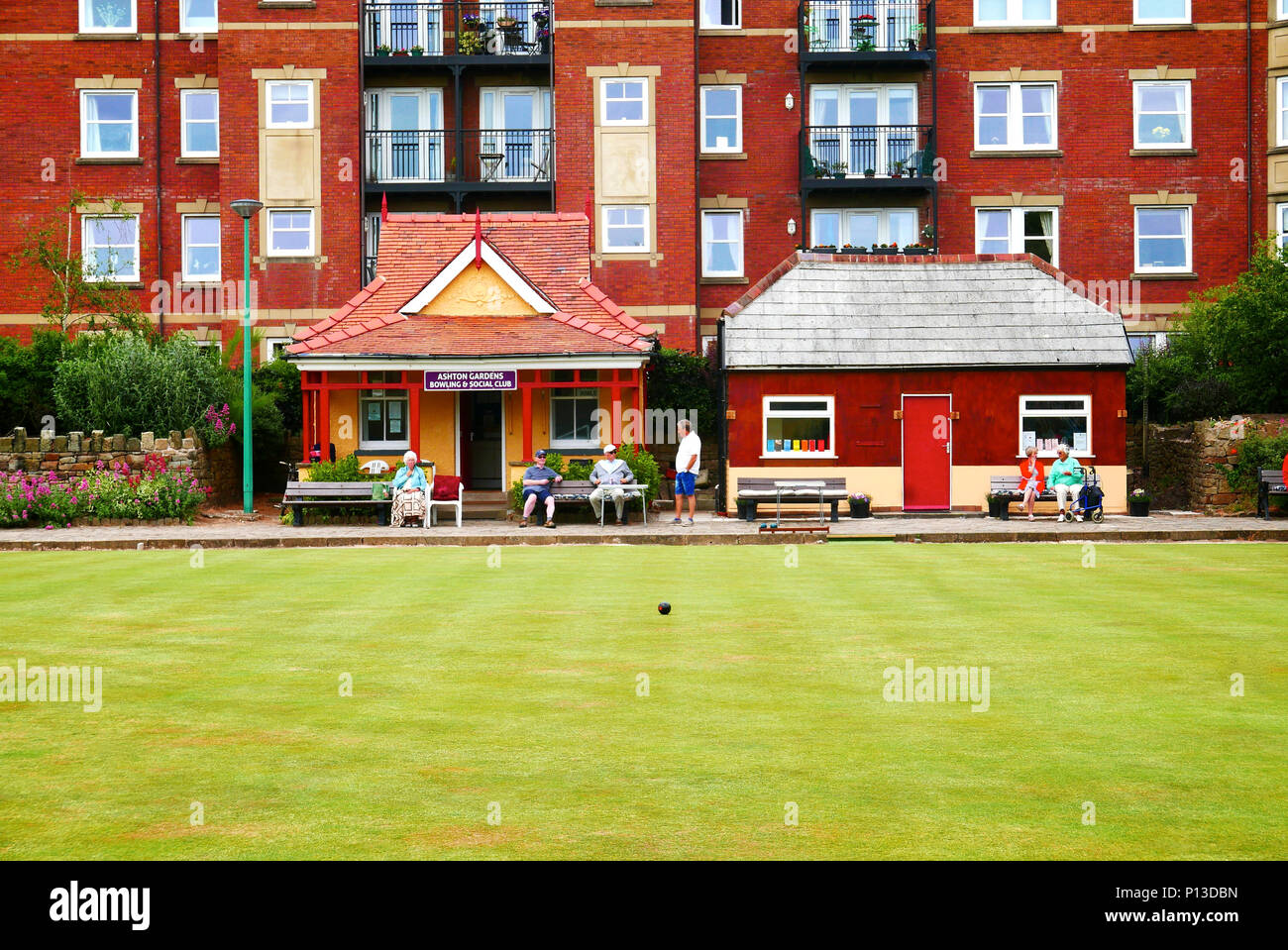 Ashton Gardens bowling and social club,St Annes,Lancashire,UK Stock Photo