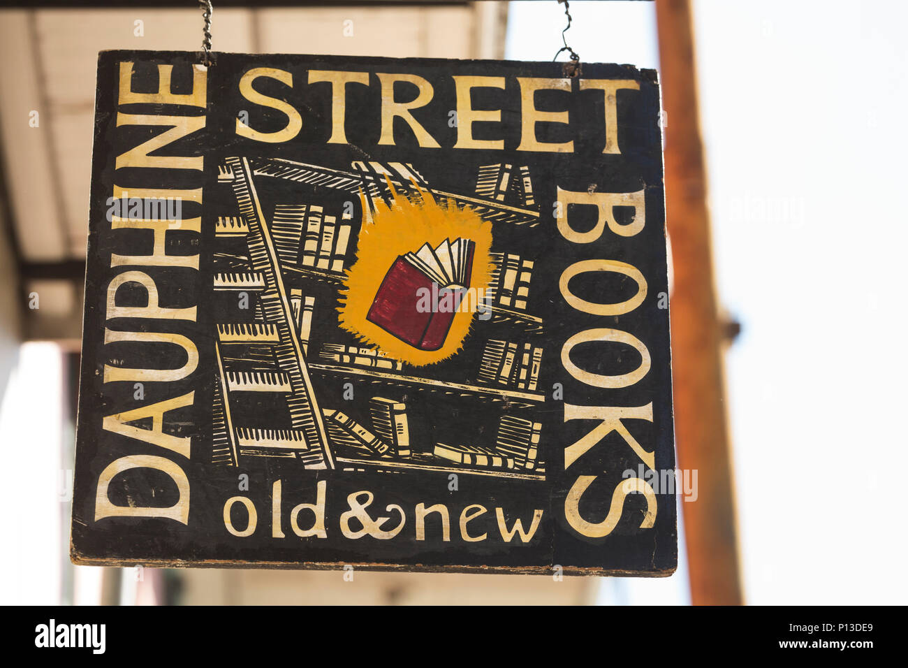 Sign at a bookstore in the French Quarter in New Orleans, Louisiana