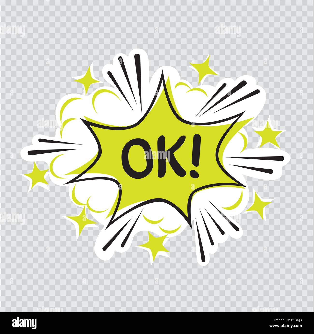 oh cartoon illustration transparent Stock Vector