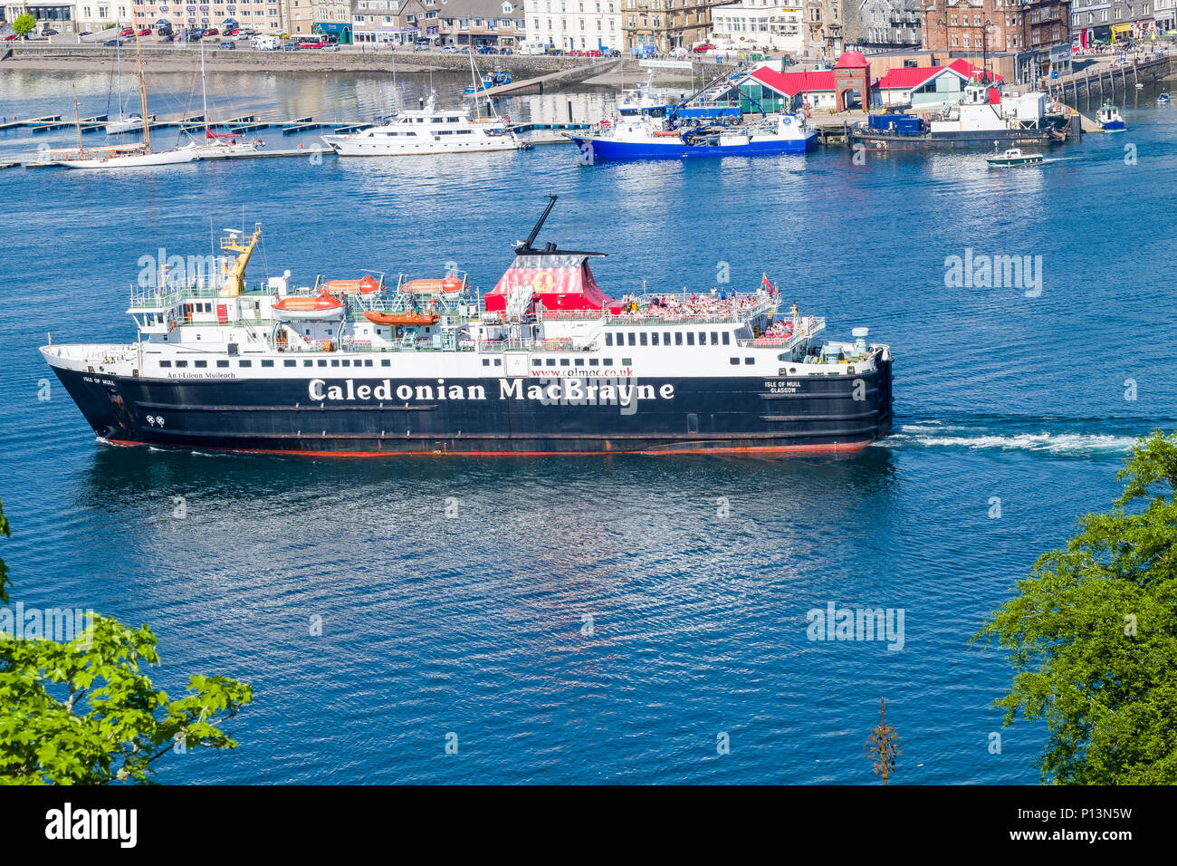 Caledonian Macbrayne car and passenger ferry Isle of Mull arriving at