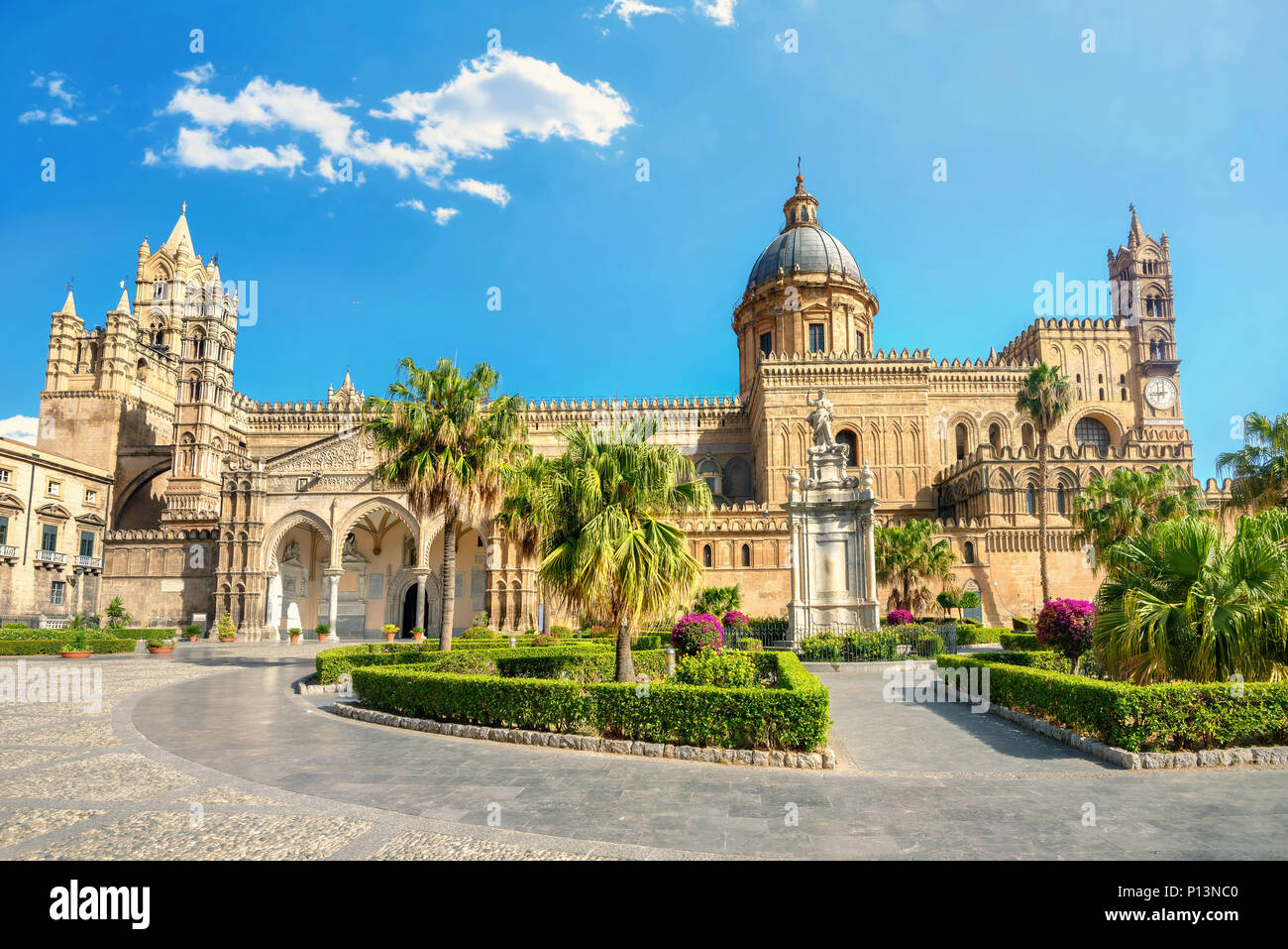 View of Palermo Cathedral (Duomo di Palermo). Palermo, Sicily, Italy Stock Photo