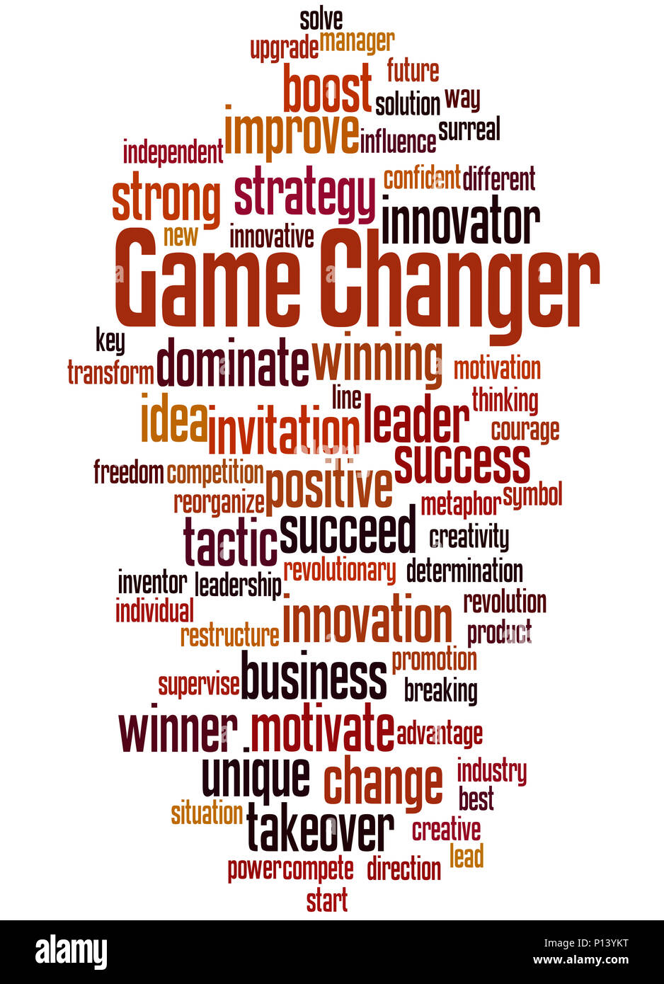 Game Changer Word Cloud Concept On White Background Stock Photo Alamy