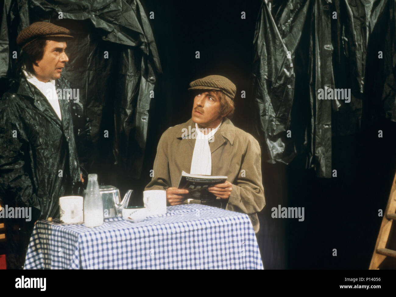 PETER COOK  at right and Dudley Moore in the BBC TV series ' Not Only..But Also' Stock Photo
