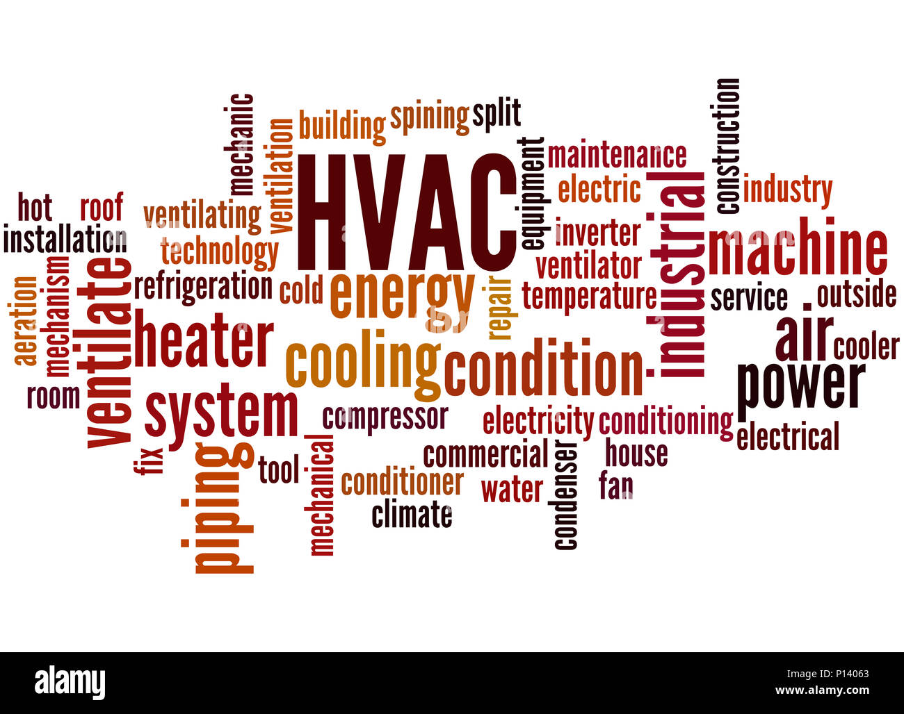 HVAC, word cloud concept on white background Stock Photo Alamy