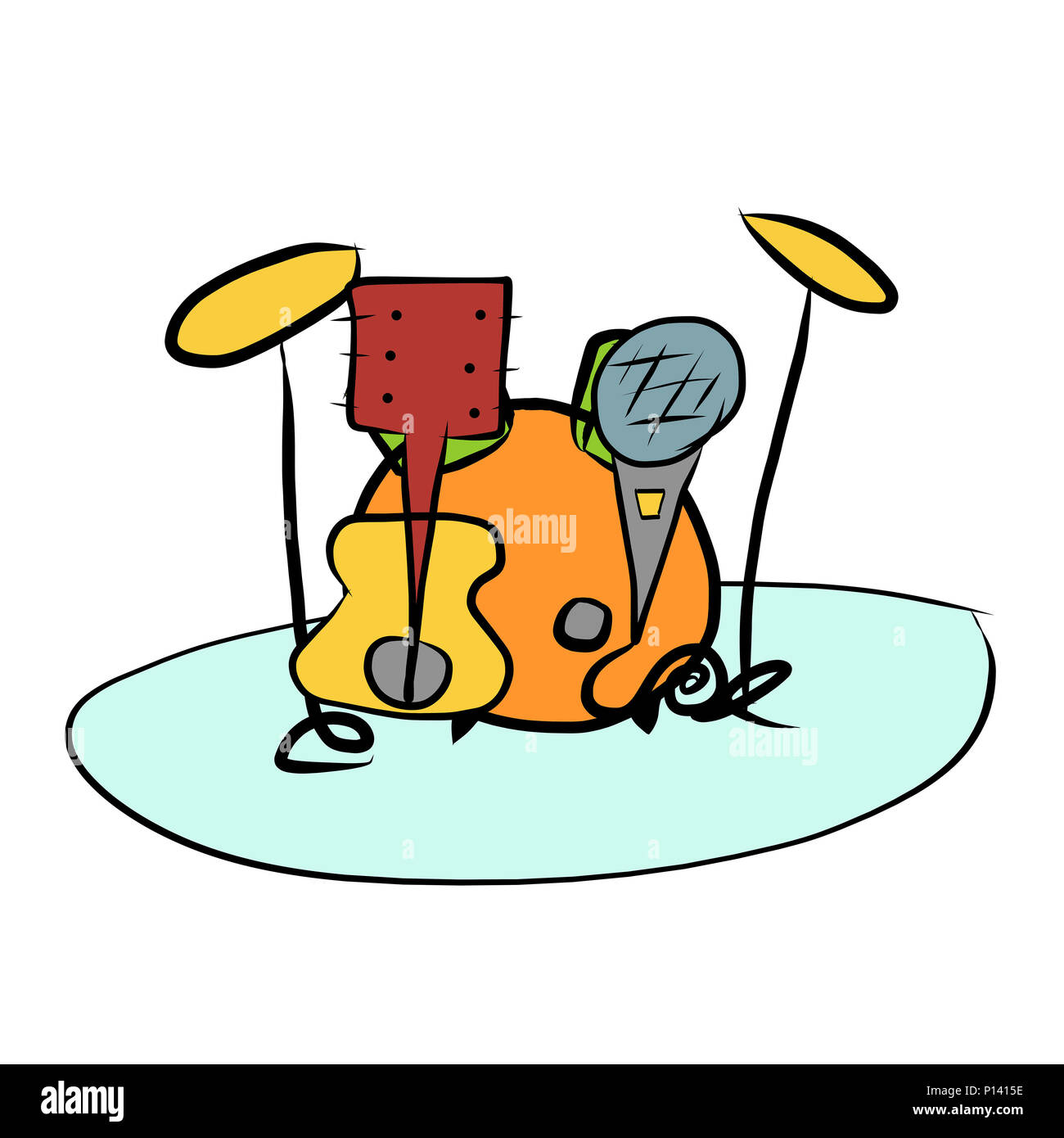 Abstract music instruments Stock Photo - Alamy