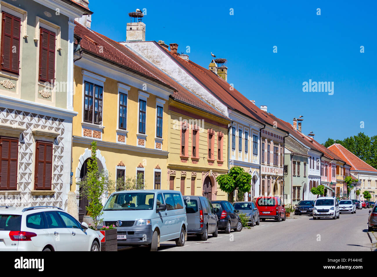 Nice small Austrian village Rust. 06. 05. 2018 Austria Stock Photo