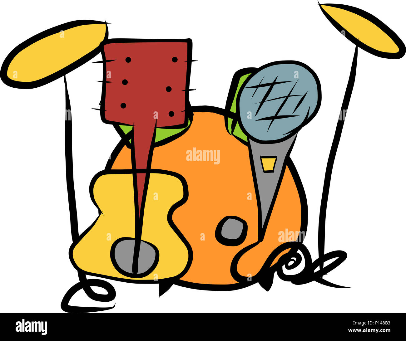 Abstract music instruments Stock Photo - Alamy