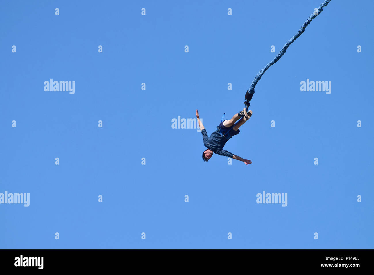 Bungee jumping at the Great canadian Bungee Stock Photo Alamy