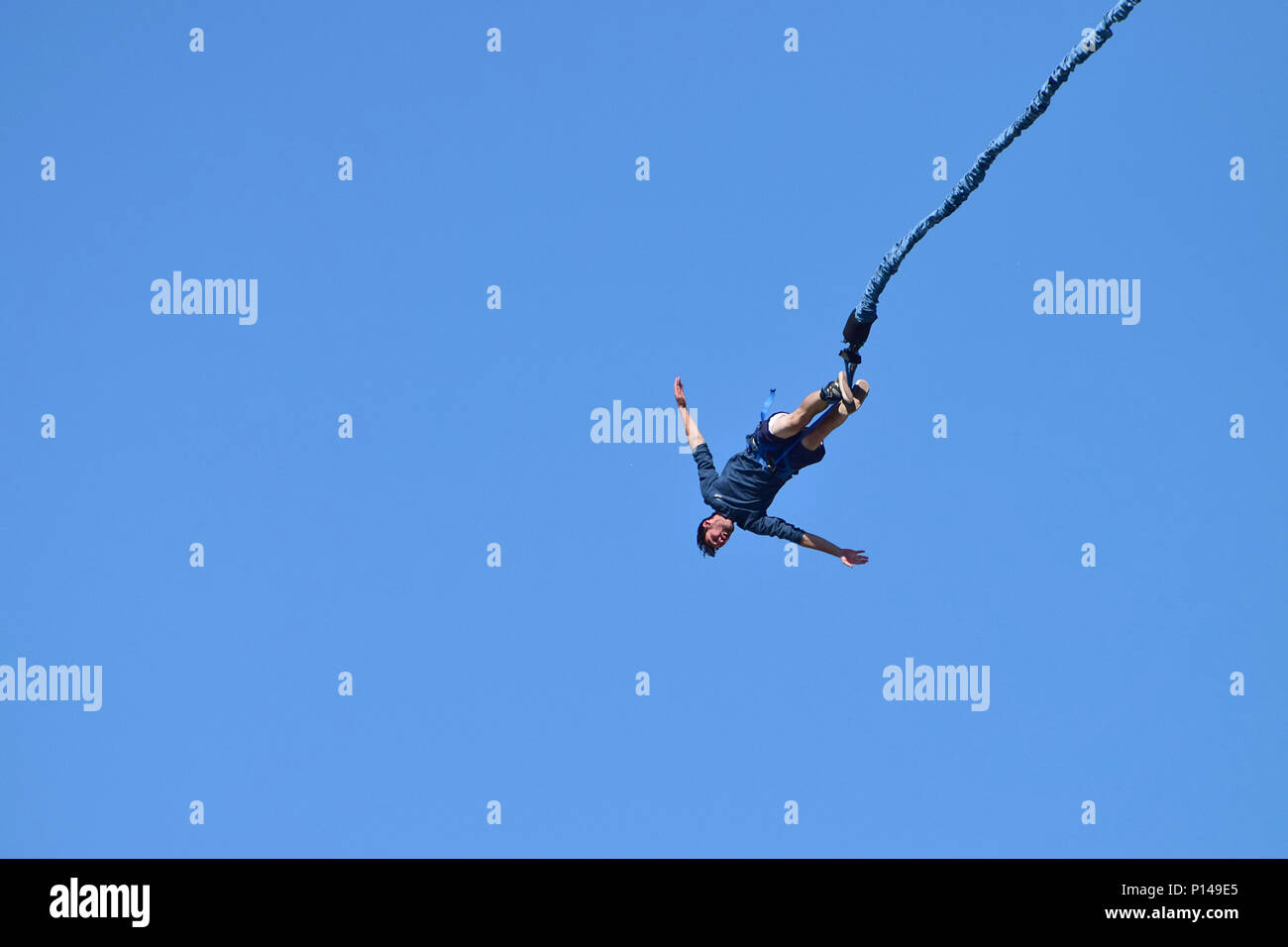 Bungee jumping at the Great canadian Bungee Stock Photo