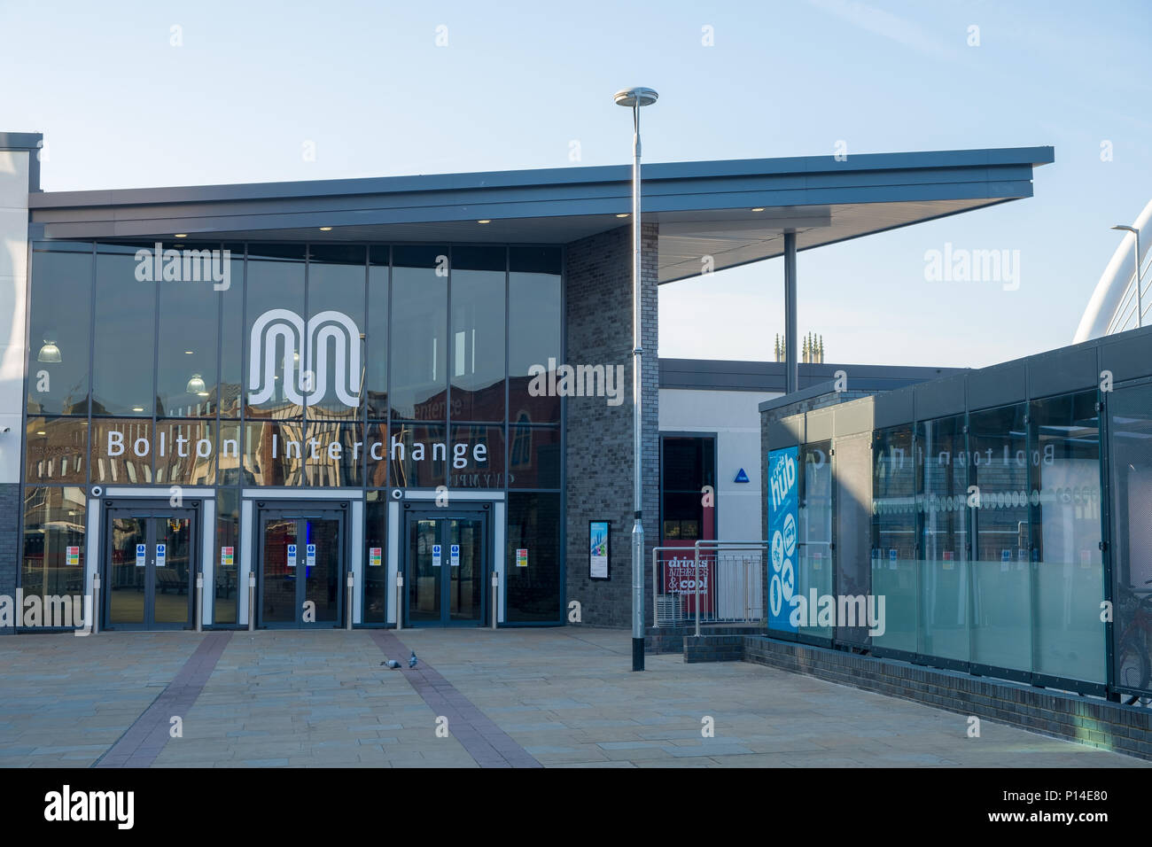 Bolton interchange bus station Stock Photo Alamy