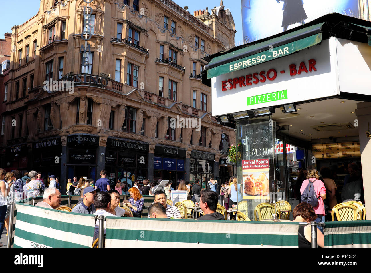 Espresso Bar, Leicester square, London, England, UK Stock Photo