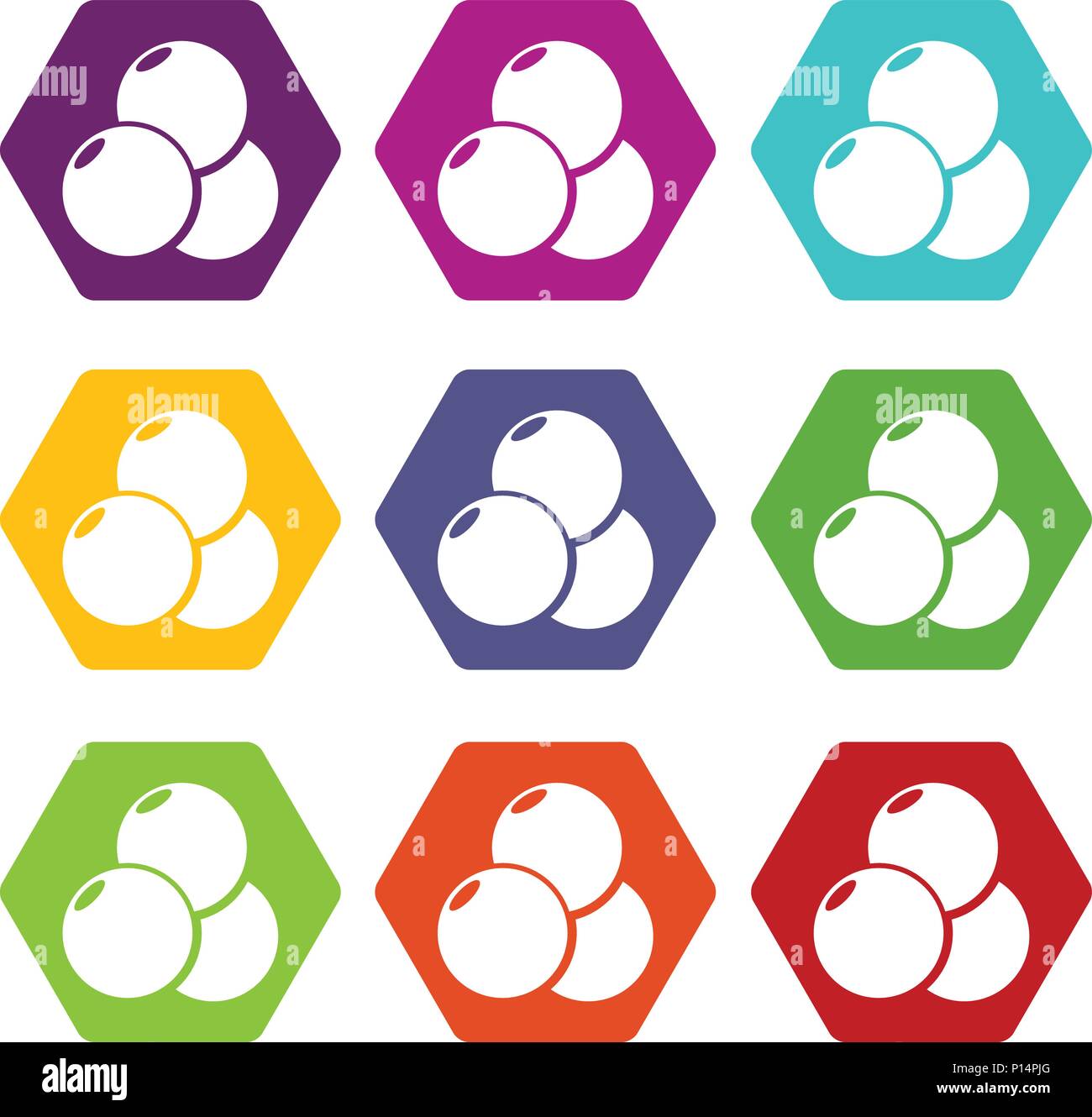 Paintball sport balls icons set 9 vector Stock Vector Image & Art - Alamy