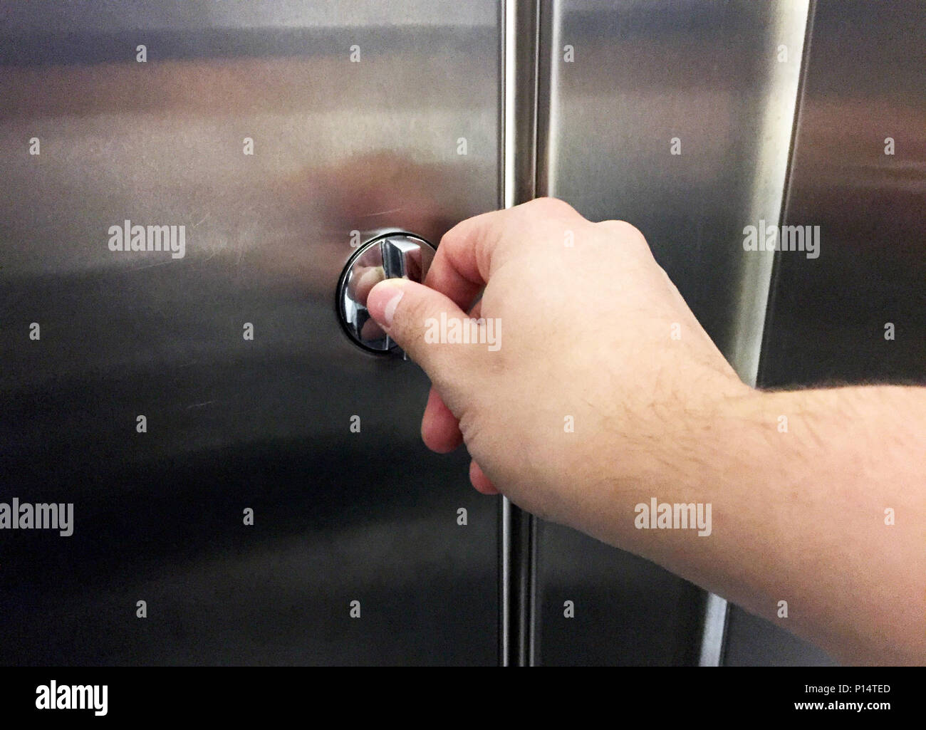 Male Hand Locking A Bathroom Stall Door Stock Photo 207246101 Alamy