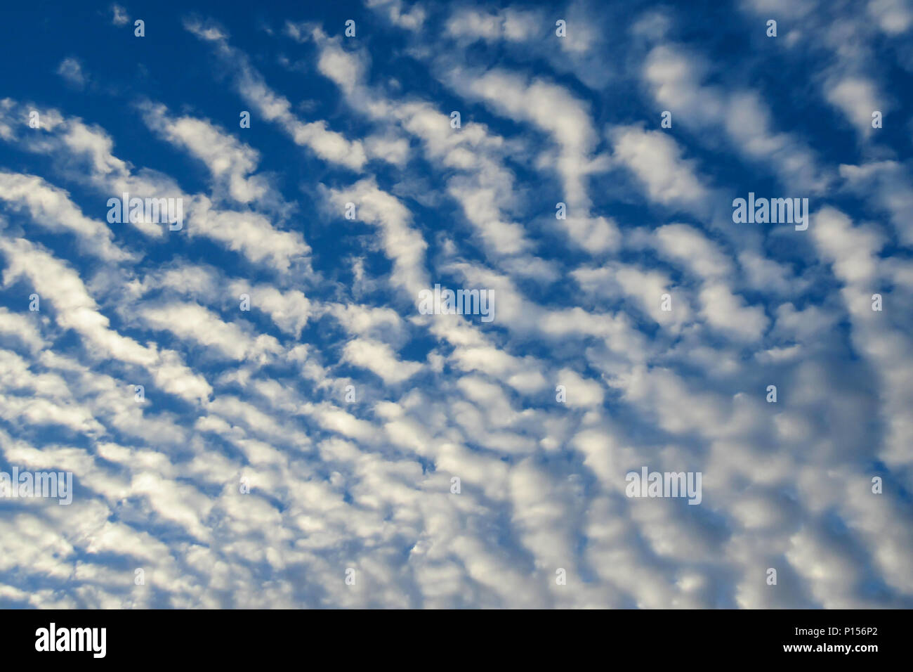Overcast clouds covering the sky. Stock Photo