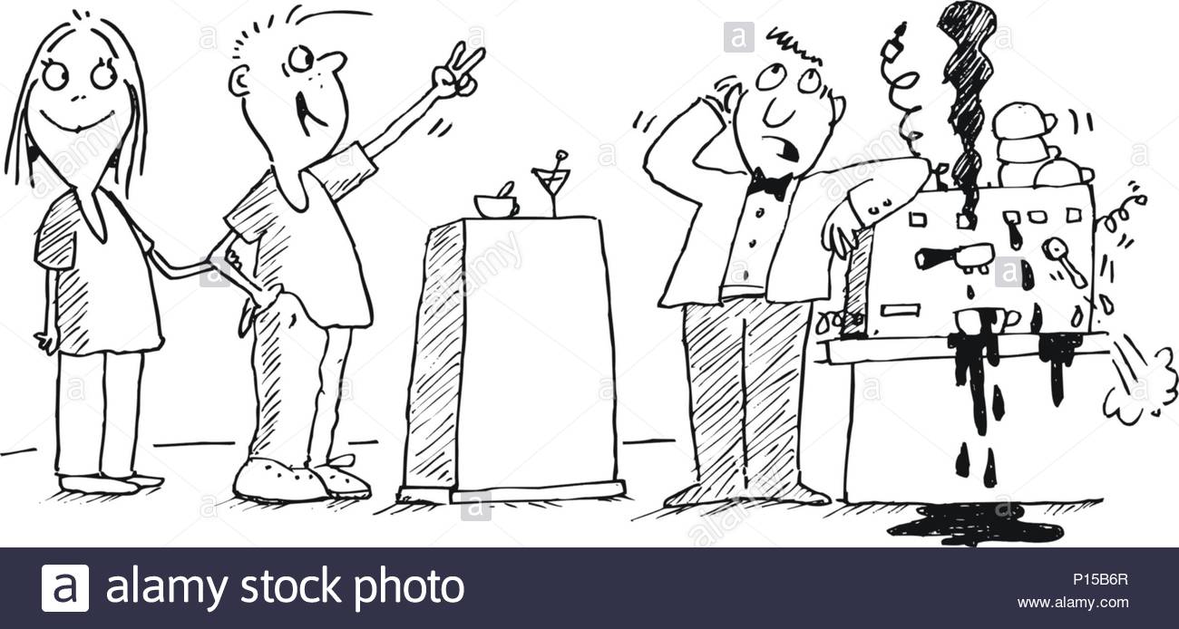 Cartoon Illustration Cup Coffee Go Stock Photos & Cartoon Illustration