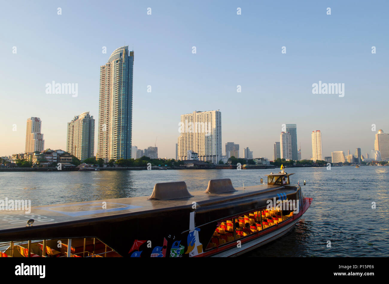 Panorama view of Bangkok city scape at night time Stock Photo - Alamy