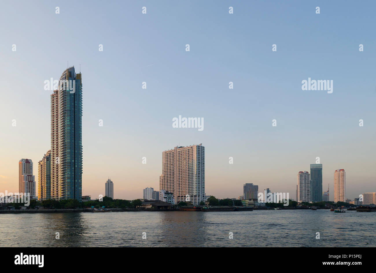Panorama view of Bangkok city scape at night time Stock Photo - Alamy