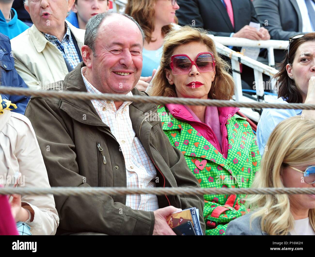 Desgigner Agatha Ruiz de la Prada and Luis Miguel Rodriguez during the  bullfight press belonging to the San Isidro Fair in Madrid on Sunday 10  June 2018 Stock Photo - Alamy